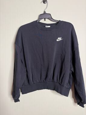 Nike Girls Black Crewneck Crop Sweatshirt  XL